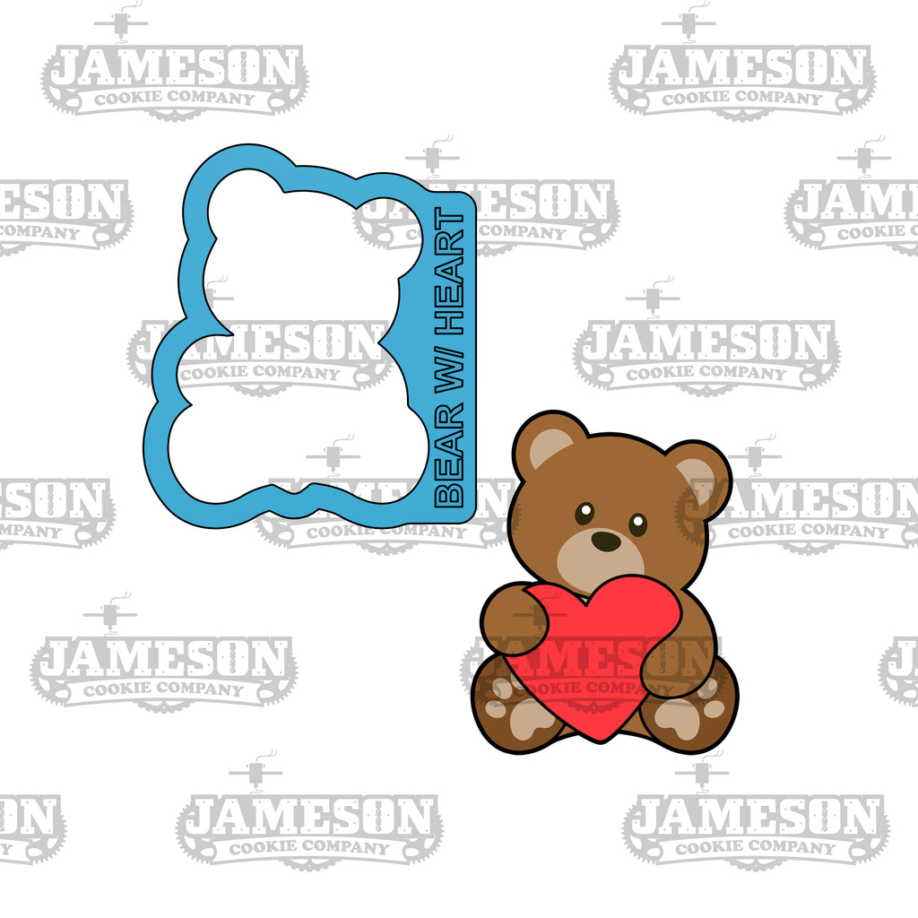 Bear Holding Heart Cookie Cutter - Valentine's Day Theme – Jameson Cookie  Company